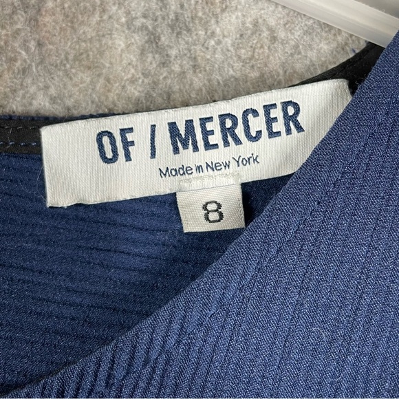 Of/Mercer Navy Blue Stretch Sheath Sleeveless Career Classic Mature Dress Sz 8 - Picture 3 of 14